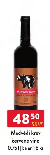 Qanto Medvědí krev červené víno nabídka