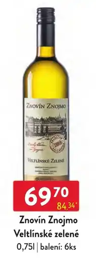 Qanto Znovín Znojmo Veltlínské zelené nabídka