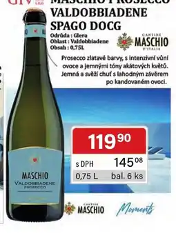 Qanto Maschio Prosecco Valdobbiadene Spago DOCG nabídka