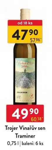 Qanto Trojer Vinařův sen Traminer nabídka