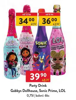 Qanto Party Drink Gabby's Dollhouse, Sonic Prime, LOL nabídka