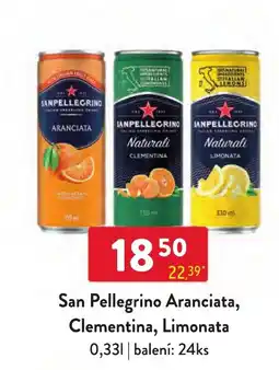 Qanto San Pellegrino Aranciata, Clementina, Limonata nabídka