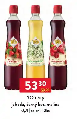 Qanto YO sirup jahoda, černý bez, malina nabídka
