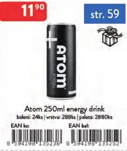 Qanto Atom energy drink nabídka