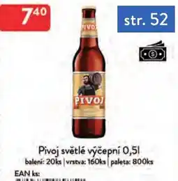 Qanto Pivoj světlé výčepní nabídka