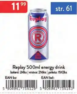 Qanto Replay energy drink nabídka