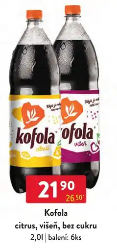 Qanto Kofola citrus, višeň, bez cukru nabídka