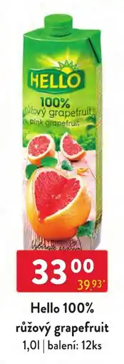 Qanto Hello 100% růžový grapefruit nabídka