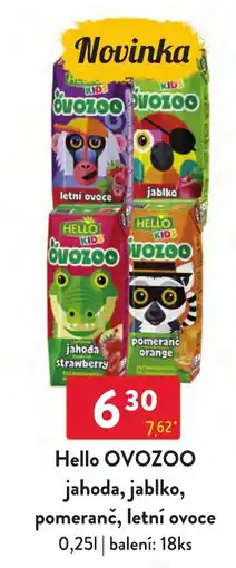 Qanto Hello OVOZOO jahoda, jablko, pomeranč, letní ovoce nabídka