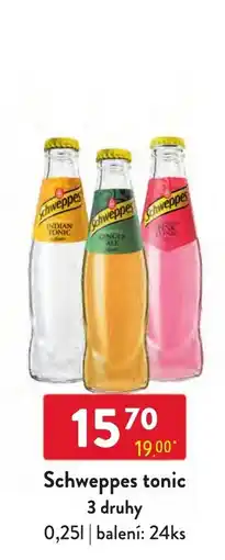 Qanto Schweppes tonic 3 druhy nabídka