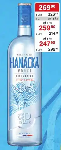 Qanto Hanacka vodka original 6-filtrovaná nabídka