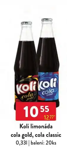 Qanto Koli limonáda cola gold, cola classic nabídka