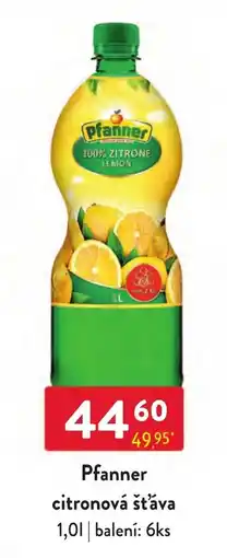 Qanto Pfanner citronová šťáva nabídka