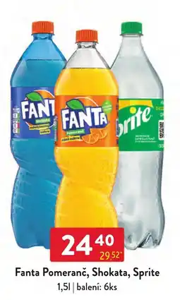 Qanto Fanta Pomeranč, Shokata, Sprite nabídka