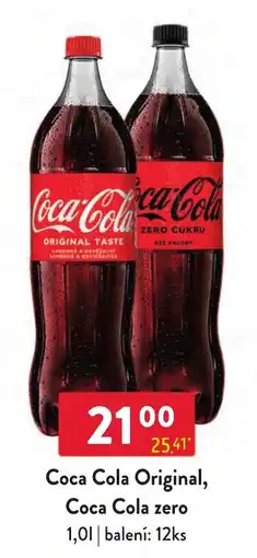 Qanto Coca Cola Original, Coca Cola zero nabídka