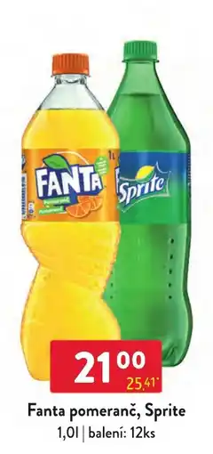 Qanto Fanta pomeranč, Sprite nabídka