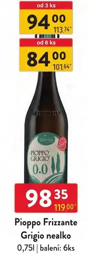 Qanto Pioppo Frizzante Grigio nealko nabídka