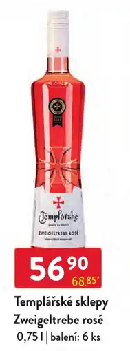 Qanto Templářské sklepy Zweigeltrebe rosé nabídka