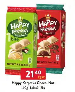 Qanto Happy Karpatka Choco, Nut nabídka