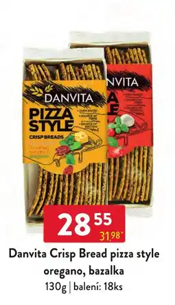 Qanto Danvita crisp bread pizza style oregano, bazalka nabídka