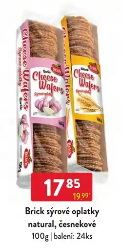 Qanto Brick sýrové oplatky natural, česnekové nabídka