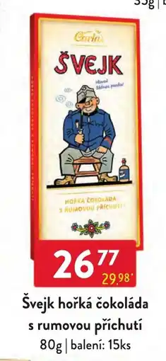 Qanto Švejk hořká čokoláda s rumovou příchutí nabídka