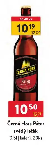 Qanto Černá Hora Páter světlý ležák nabídka