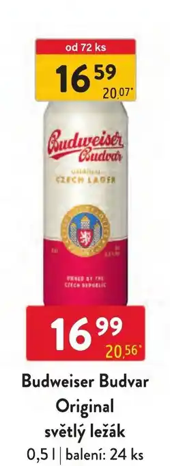 Qanto Budweiser Budvar Original světlý ležák nabídka