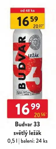 Qanto Budvar 33 světlý ležák nabídka