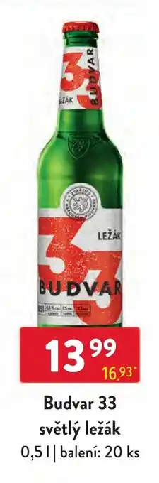 Qanto Budvar 33 světlý ležák nabídka