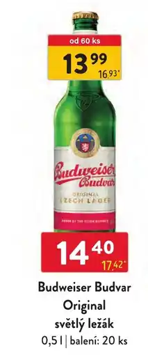 Qanto Budweiser Budvar Original světlý ležák nabídka