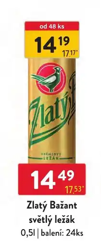 Qanto Zlatý Bažant světlý ležák nabídka