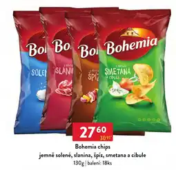 Qanto Bohemia chips jemně solené, slanina, špíz, smetana a cibule nabídka