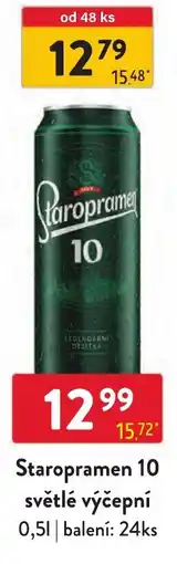 Qanto Staropramen 10 světlé výčepní nabídka