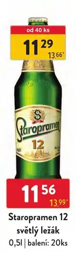 Qanto Staropramen 12 světlý ležák nabídka