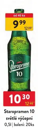Qanto Staropramen 10 světlé výčepní nabídka