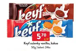 Qanto Golda keyf sušenky vanilka, kakao nabídka