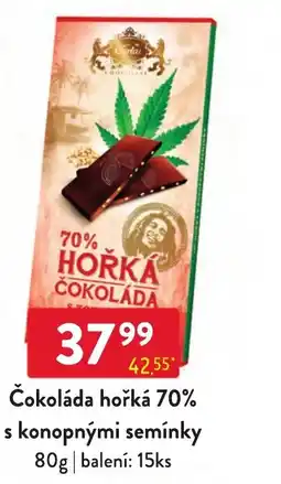 Qanto Corda hořká čokoláda s konopnými semínky nabídka
