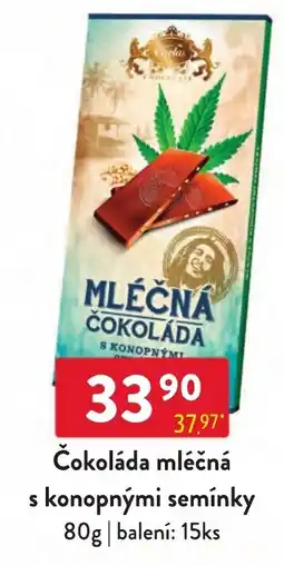 Qanto Cirilo mléčná čokoláda s konopnými semínky nabídka