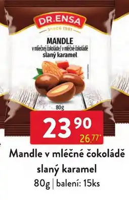 Qanto Dr. Ensa mandle v mléčné čokoládě slaný karamel nabídka