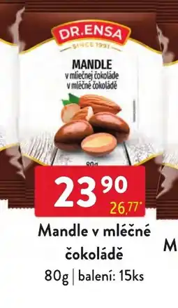 Qanto Dr. Ensa mandle v mléčné čokoládě nabídka