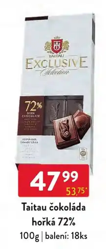 Qanto Taitau čokoláda hořká 72% nabídka