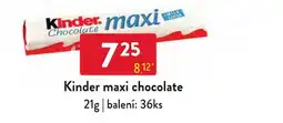 Qanto Kinder maxi chocolate nabídka