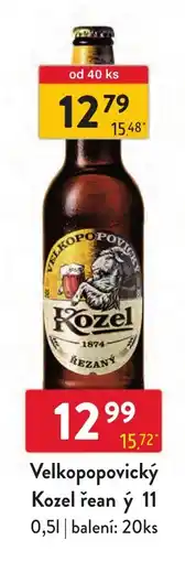 Qanto Velkopopovický Kozel řeaný 11 nabídka