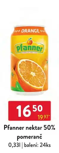 Qanto Pfanner nektar 50% pomeranč nabídka