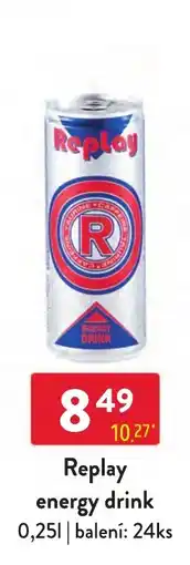 Qanto Replay energy drink nabídka