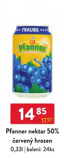 Qanto Pfanner nektar 50% červený hrozen nabídka