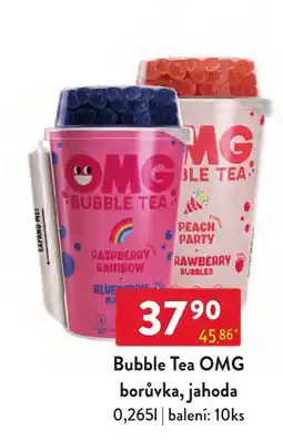 Qanto Bubble Tea OMG borůvka, jahoda nabídka