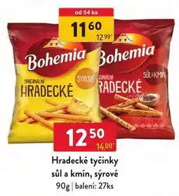 Qanto Bohemia hradecké tyčinky sůl a kmín, sýrové nabídka