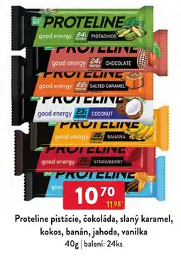 Qanto Proteline pistácie, čokoláda, slaný karamel, kokos, banán, jahoda, vanilka nabídka